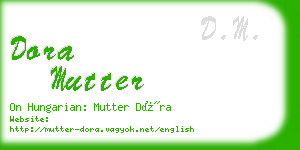 dora mutter business card